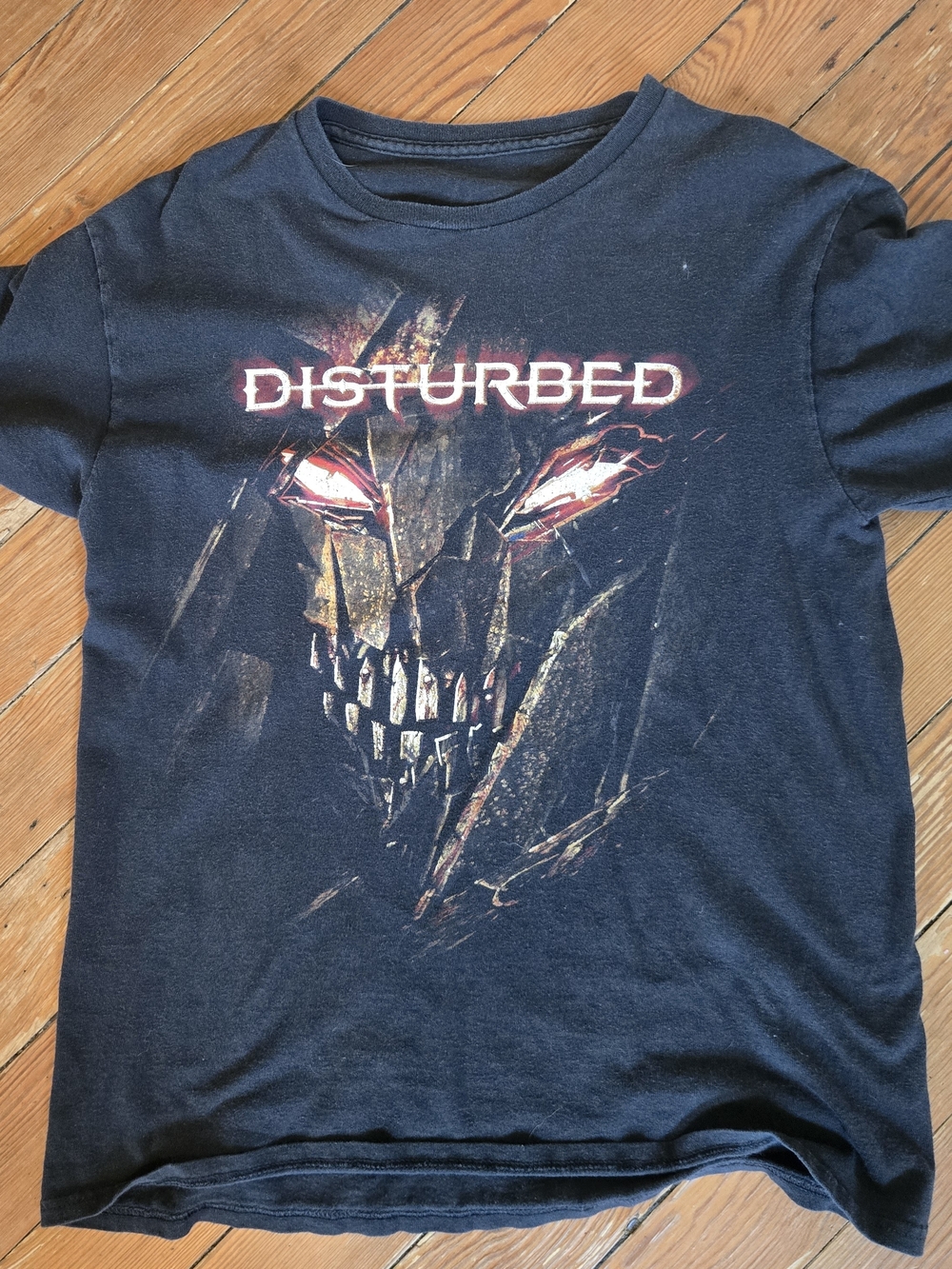 Mens Bravado Disturbed Band Graphic Tee Heavy Metal Rock Grunge Biker Small